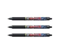 Pilot FriXion CLICKER 07 MIKA design Erasable Retractable Pens Black Ink (Set of 3) Supplied Loose