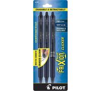 PILOT FriXion Clicker Erasable Refillable & Retractable Gel Ink Pens Fine Point Navy Blue Ink 3-Pack (31468)