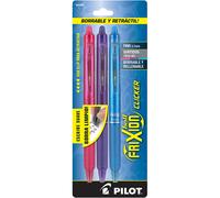 PILOT FriXion Clicker Erasable Refillable & Retractable Gel Ink Pens Fine Point Pink/Purple/Turquoise Inks 3-Pack (31469)