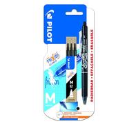 Pilot Frixion Clicker Erasable Retractable Rollerball 0.7 mm Tip Pen with Three Refills - Black, Single Pen