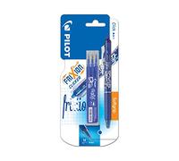 Pilot Frixion Clicker Erasable Retractable Rollerball 0.7 mm Tip Pen with Three Refills - Blue, Single Pen