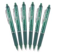 Pilot FriXion Clicker Retractable Erasable Gel Pens, Fine Point, 6-Pack (Green)