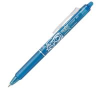 Pilot Pen Frixion Clicker Retractable Erasable Rollerball Pen 0.7 mm Tip Light Blue Box of 12
