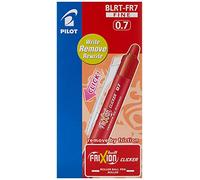 Pilot Frixion Clicker Retractable Erasable Rollerball 0.7 mm Tip - Red, Box of 12