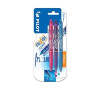 Pilot Pen Rollerball Frixion Clicker Retractable Erasable 0.7 mm - Violet/Pink/Turquoise, Pack of 3