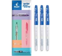 PILOT Frixion Colors Felt Pen Fineliner Marker - Medium 2.50mm Nib - 0.63mm Line - Pack of 3 in Envelope Gift Packaging - Blue Ink