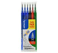 Pilot Pen Frixion Pen Refills 0.7 mm Erasable Assorted Colours Pack of 6
