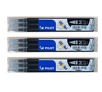 Pilot Frixion erasable pens refill, 9 refill bundle Black gel ink fine point 07 (Black)