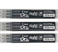 Pilot Frixion erasable pens refill, 9 refill bundle Black gel ink fine point 07 (Black) New