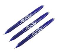 Pilot Pen Erasable Rollerball Pen Frixion 0.7 mm Tip Blue Pack of 3