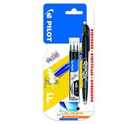 PILOT Frixion Erasable Rollerball Pen Fine 0.5mm Tip- Black, Pen and 3 Refills
