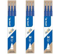 Pilot Frixion erasable pens refill, 9 refill bundle Blue color gel ink fine point 07 (Blue)