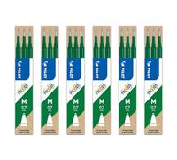 Pilot Frixion Erasable Rollerball Refills Green Ink 0.7mm Tip (6 Packs of 3 = 18 Refills)