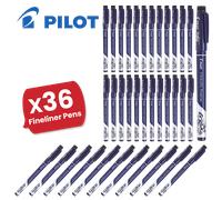 Pilot Frixion Fineliner Black Pen - Smooth, Erasable Ink for Precise Lines