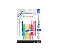 Pilot Frixion Fineliner Erasable Marker Pens 12-Piece, 0.6mm Fine Point, Thermo-Sensitive Ink, Quick-Dry, Assorted Colors | PI466015