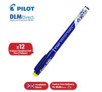 Pilot FriXion Fineliner Erasable Pen Fine Felt Tip 1.3mm, Yellow, Pack of 12
