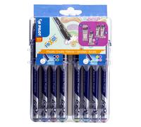Pilot FriXion Fineliner Erasable Writing Felt Pen 8 in Pack "Set 2 Go" Case New