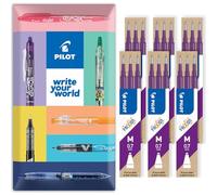 Pilot Frixion Heat/Friction Erasable Refill - Medium 0.7mm Line - Pack of 18 Refills - 6 Packs in Envelope Gift Packaging (Violet)