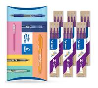 Pilot Frixion Heat/Friction Erasable Refill - Medium 0.7mm Line - Pack of 18 Refills - 6 Packs in Pillow Packaging (Violet)
