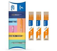 Pilot Frixion Heat/Friction Erasable Refill - Medium 0.7mm Line - Pack of 9 Refills - 3 Packs in Pillow Packaging (Orange)