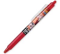 PILOT FriXion Heat/Friction Erasable Retractable Rollerball Pen FR7 Ball Clicker - Naruto Shippuden Limited Edition - Medium Line 0.7mm Tip Nib - Pack of 1 Pen - Red
