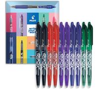 PILOT Frixion Heat/Friction Erasable Rollerball Pen FR7 - Medium 0.7mm Nib - In Envelope Gift Packaging - Pack of 10 (Multicolor)