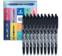 PILOT Frixion Heat/Friction Erasable Rollerball Pen FR7 - Medium 0.7mm Nib - In Envelope Gift Packaging - Pack of 10 (Black)