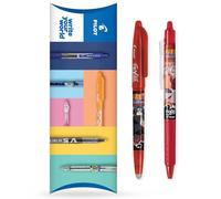 PILOT Frixion Heat/Friction Erasable Rollerball Pen FR7 Naruto Shippuden Limited Edition - Medium Line 0.7mm Tip Nib - Pillow Pack of 2 Pens - FriXion Ball + Clicker (Red)