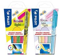 Pilot FriXion Light Erasable Highlighter (Pastel + Neon 12-Piece Set)