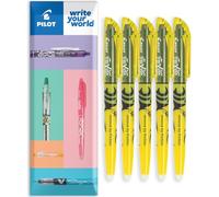 PILOT Frixion Light Highlighter Marker Pen - 4.0mm Chisel Tip - Yellow Ink - Pack of 5 Pens in Envelope Gift Packaging