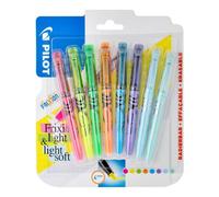 Pilot Frixion Light Highlighter Pen Set - 8 Pens (1 Pack), Medium Tip (Pink, Yellow, Green, Orange, Blue, Purple, Pastel B/g)