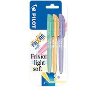 Pilot Frixion Light Soft Erasable Highlighter - Pastel Green/Orange/Violet, Pack of 3