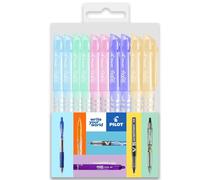 PILOT Frixion Light Soft Highlighter Marker Pen - Medium 4.0mm Nib - Pastel Tones - 2 of Each - Wallet of 10