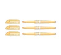PILOT Frixion Light Soft Highlighters 3.8 mm Bevelled Tip Pastel Orange Pack of 3