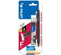 Pilot Frixion Point Clicker Pen - 0.5mm Fine Synergy Tip - Black Ink + 3 Extra Refills (Blistercard)
