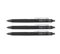 Pilot Frixion Point Clicker Pen - 0.5mm Fine Synergy Tip - Black Ink - Set Of 3
