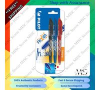 Pilot Frixion Point Erasable Rollerball 0.5 mm ,Black/Red/Blue-Pack of 3 (NEW)