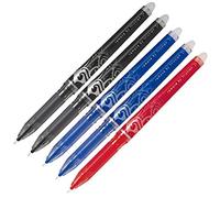 Pilot Frixion Point Erasable Rollerball, 0.5 mm Tip - 2 Black/2 Blue/1 Red, Pack of 5