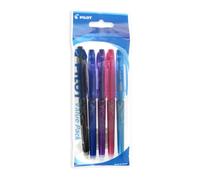 Pilot Frixion Point Erasable Rollerball 0.5 mm Tip - Black/Blue/Violet/Pink/Light Blue, Pack of 5