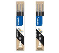 Pilot FRIXION Point Refills - 0.5mm Needle Point Nib - 2 Packs - 6 Refills - Black Ink