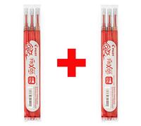 Pilot FRIXION Point Refills - 0.5mm Needle Point Nib - 2 Packs - 6 Refills - Red Ink
