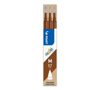 Pilot Frixion Refill Cartridges - 3 Pack (Brown) Medium 0.7mm - For Ball & Clicker Pens, Write, Erase & Rewrite