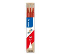 Pilot Frixion Refill Cartridges - 3 Pack (Red) Medium 0.7mm - For Ball & Clicker Pens, Write, Erase & Rewrite