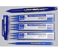 PILOT Frixion Roller Ball pen with Refills - 10 Refills - BLUE Ink - 0.7mm