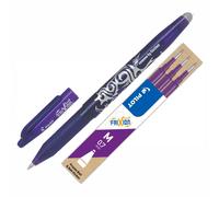 Pilot FriXion Rollerball Pen Erasable Gel Ink Medium Tip + 1 Pack of 3 Refills
