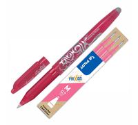 Pilot FriXion Rollerball Pen Erasable Gel Ink Medium Tip + 1 Pack of 3 Refills