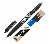Pilot FriXion Rollerball Pen Erasable Gel Ink Medium Tip + 1 Pack of 3 Refills