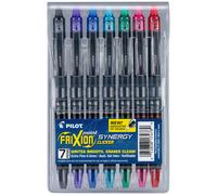 Pilot, FriXion Synergy Clicker Erasable, Refillable, Retractable Gel Ink Pens, Extra Fine Point 0.5 mm, Pack of 7, Assorted Colors