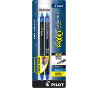 Pilot FriXion Synergy Clicker Erasable Retractable & Refillable Gel Pens 0.5mm Extra-Fine Point Black Barrel Blue Ink 2 Pens