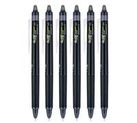PILOT FriXion Synergy Clicker Retractable & Erasable Gel Ink Pens, 0.5mm Extra Fine Point, Black Ink, 6-pack